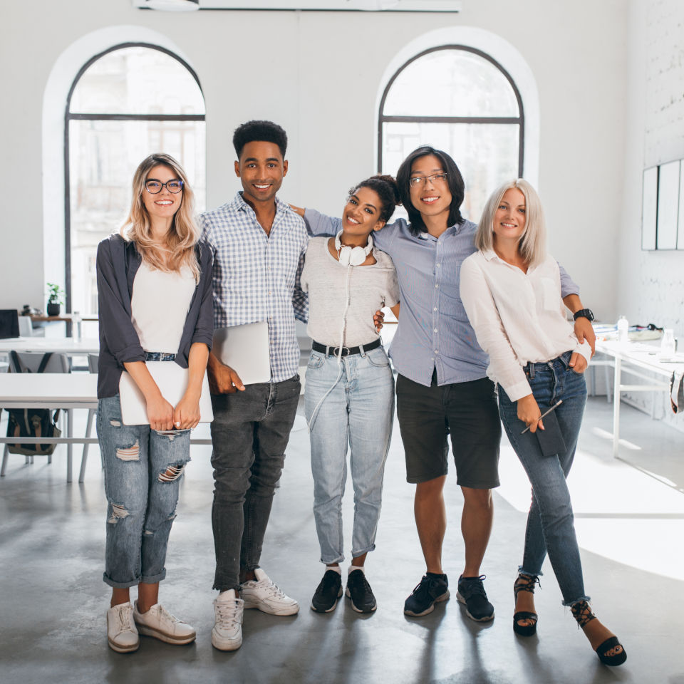Satisfied students who have invested in their knowledge to learn or improve a foreign language